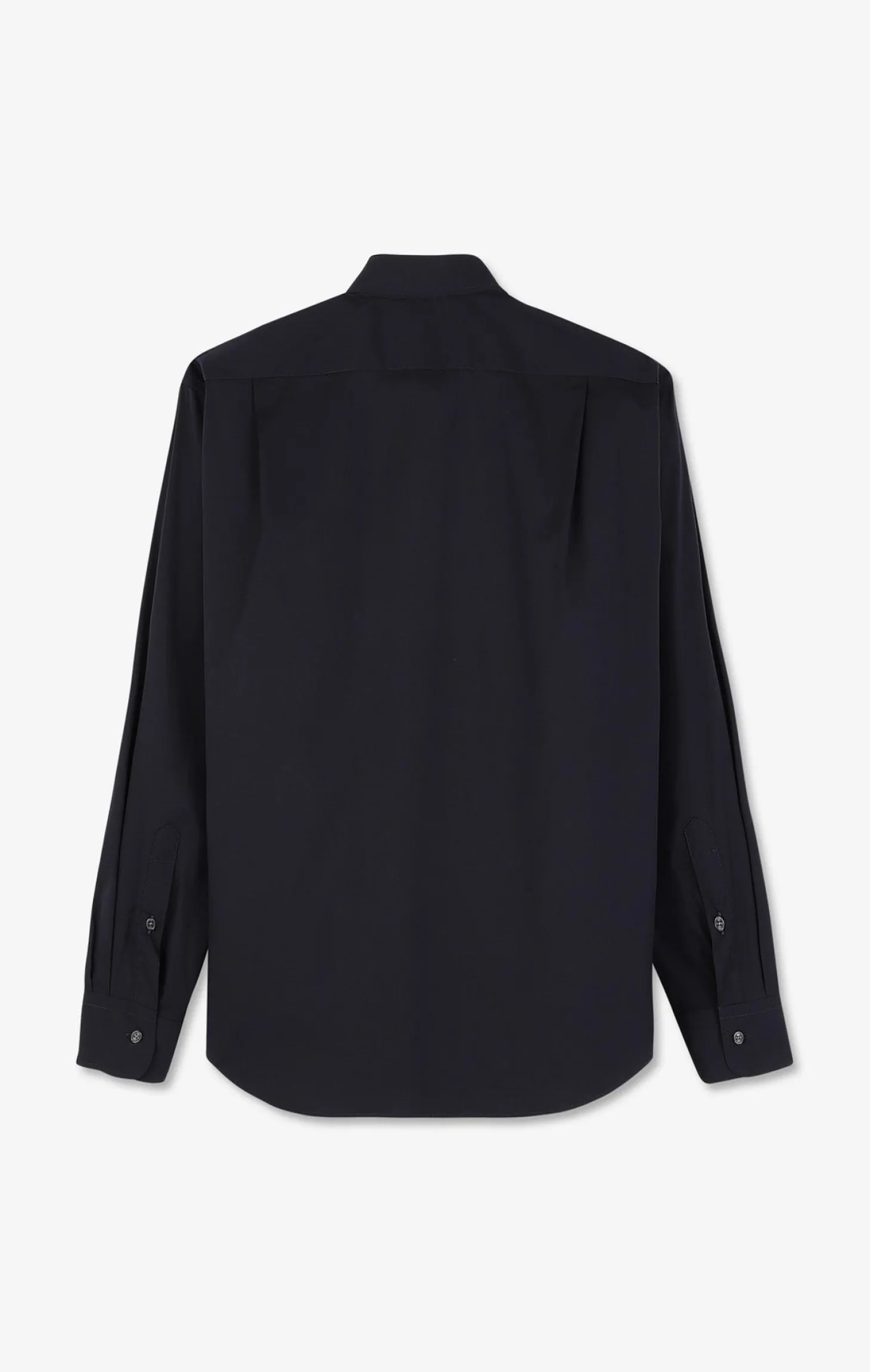 Chemise bleu marine regular en popeline stretch