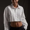 Chemise cropped PAP'Atelier en coton blanc