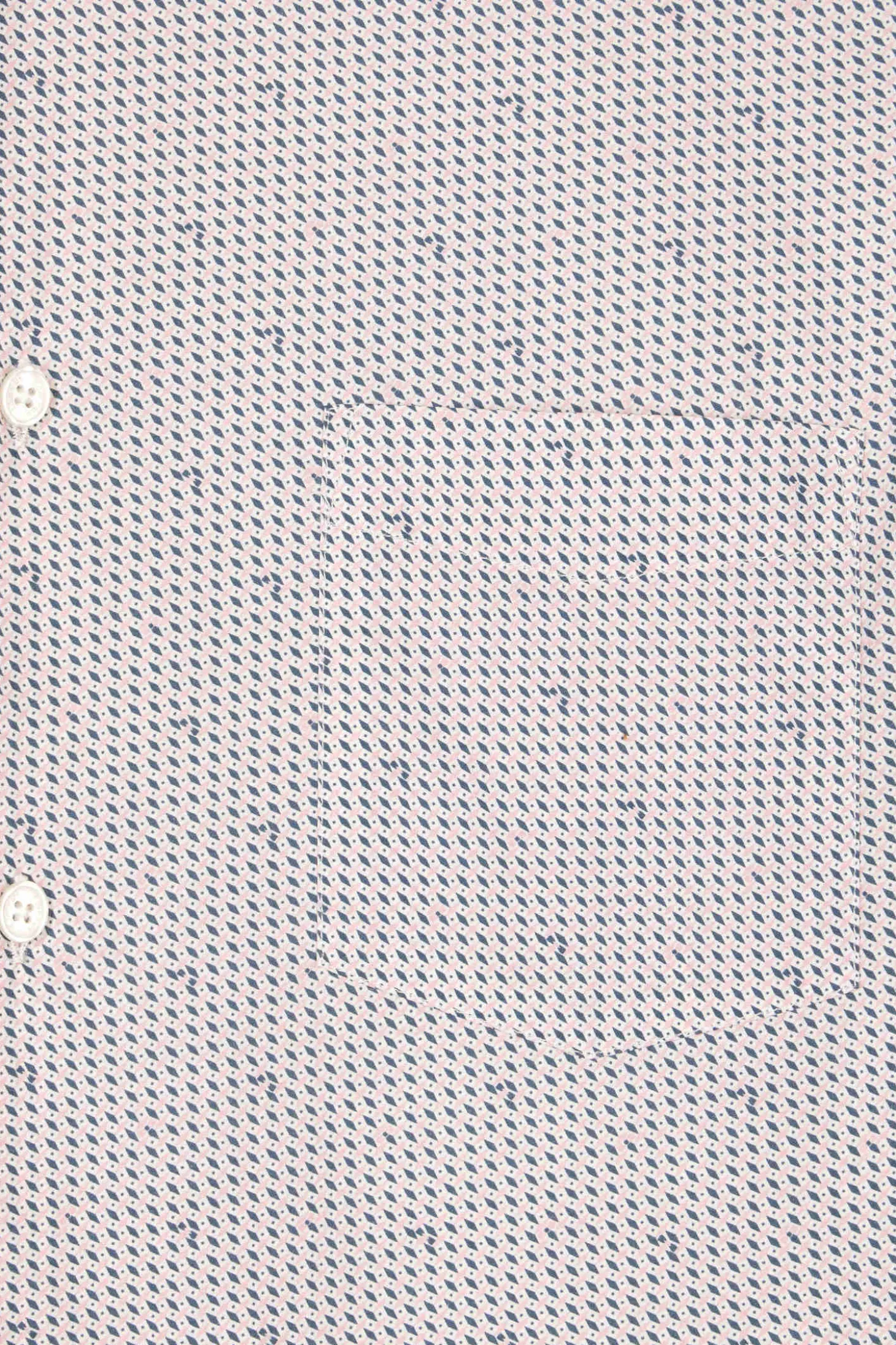 Chemise en coton à micro-motifs rose coupe Slim