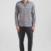 Chemise en coton beige coupe Slim