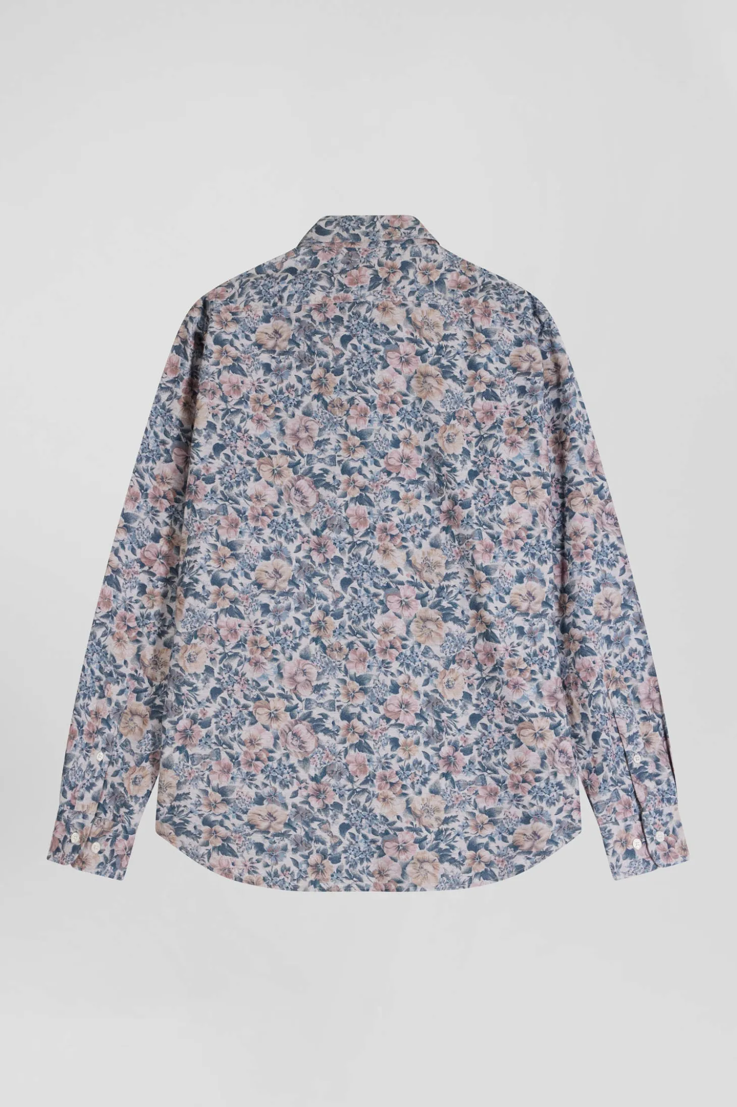 Chemise en coton beige coupe Slim