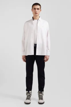 Chemise en coton blanc coupe Regular broderie dos N°10