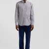 Chemise en coton bleu marine coupe Regular
