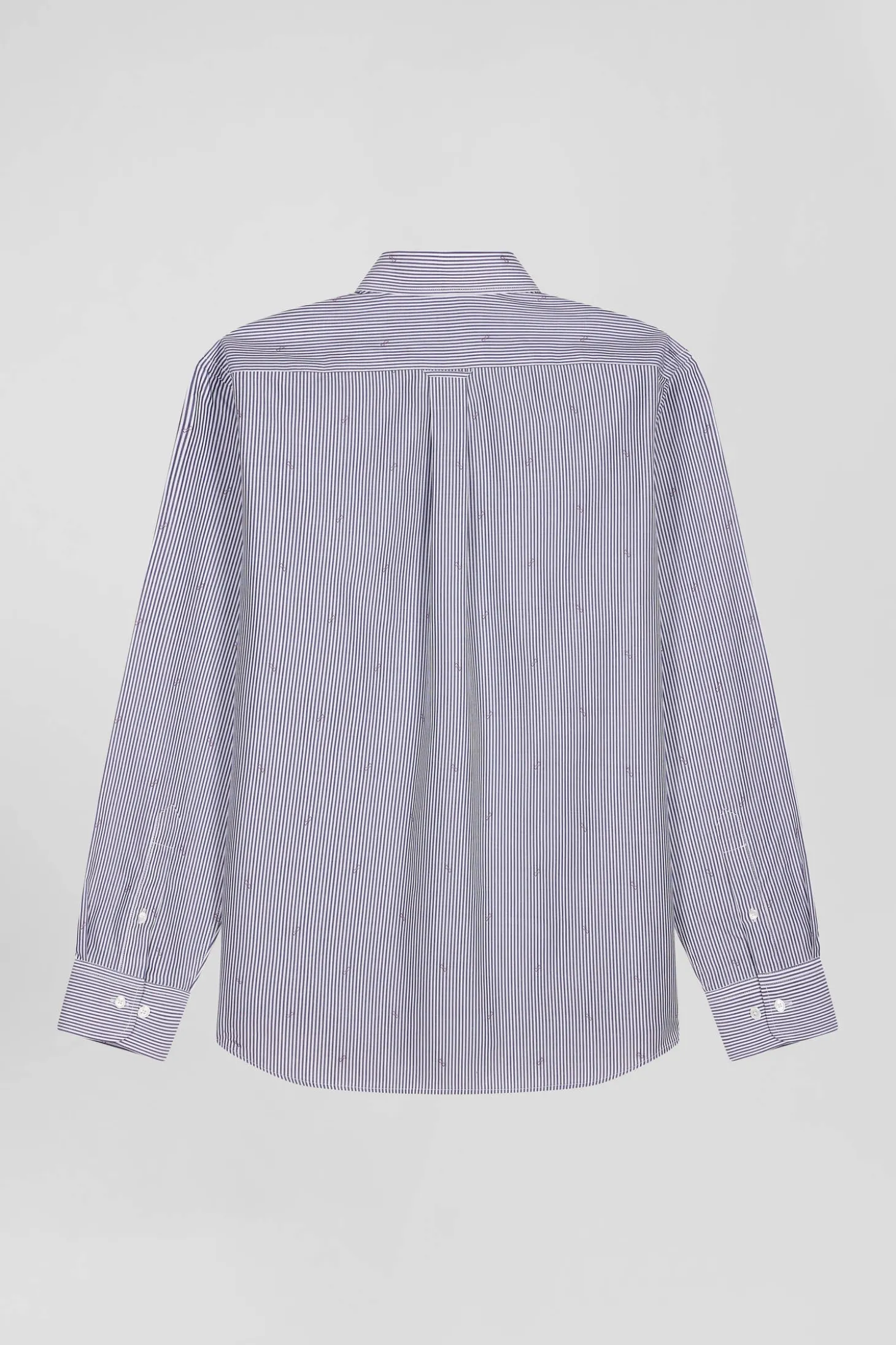 Chemise en coton bleu marine coupe Regular