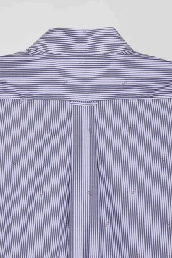 Chemise en coton bleu marine coupe Regular