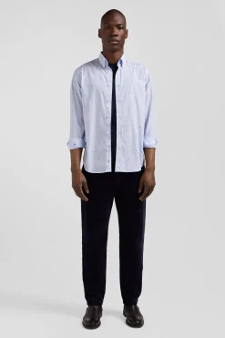 Chemise en coton ciel coupe Regular