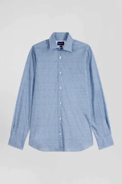 Chemise en coton ciel coupe Slim