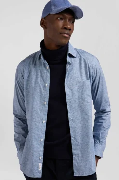 Chemise en coton ciel coupe Slim
