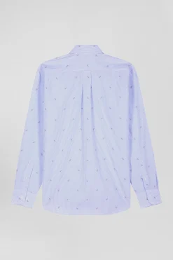 Chemise en coton ciel coupe Regular