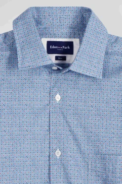 Chemise en coton ciel coupe Slim