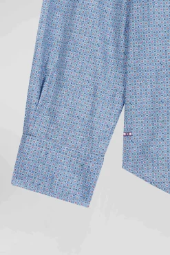 Chemise en coton ciel coupe Slim