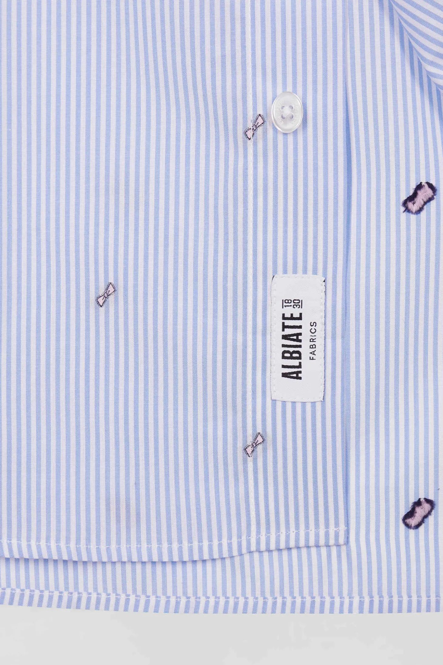 Chemise en coton ciel coupe Regular