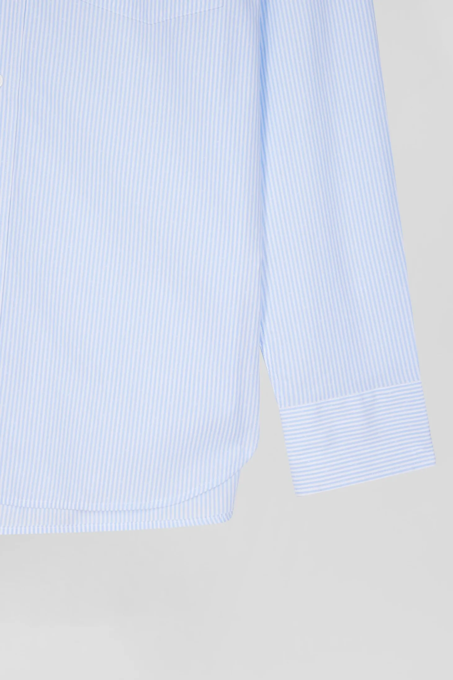 Chemise en coton jacquard rayé ciel coupe Regular