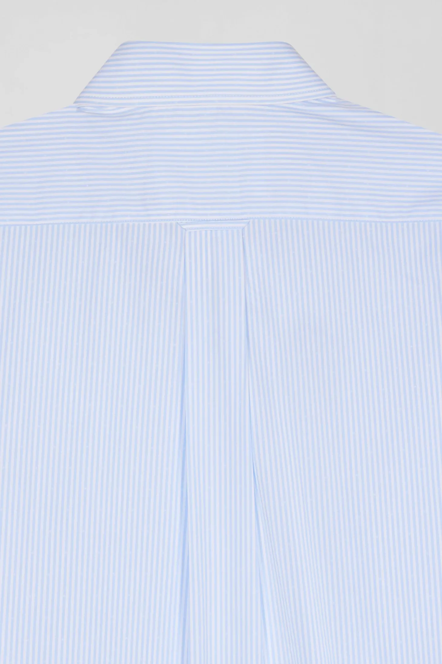 Chemise en coton jacquard rayé ciel coupe Regular