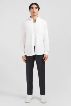 Chemise en coton pinpoint blanc