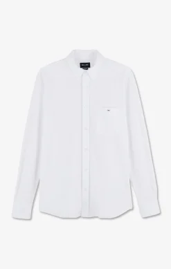 Chemise en coton pinpoint blanc