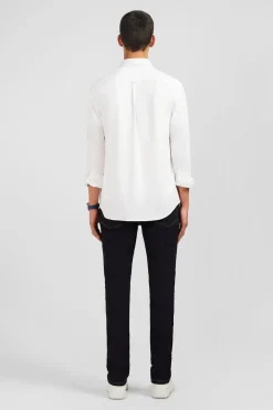 Chemise en coton pinpoint blanc