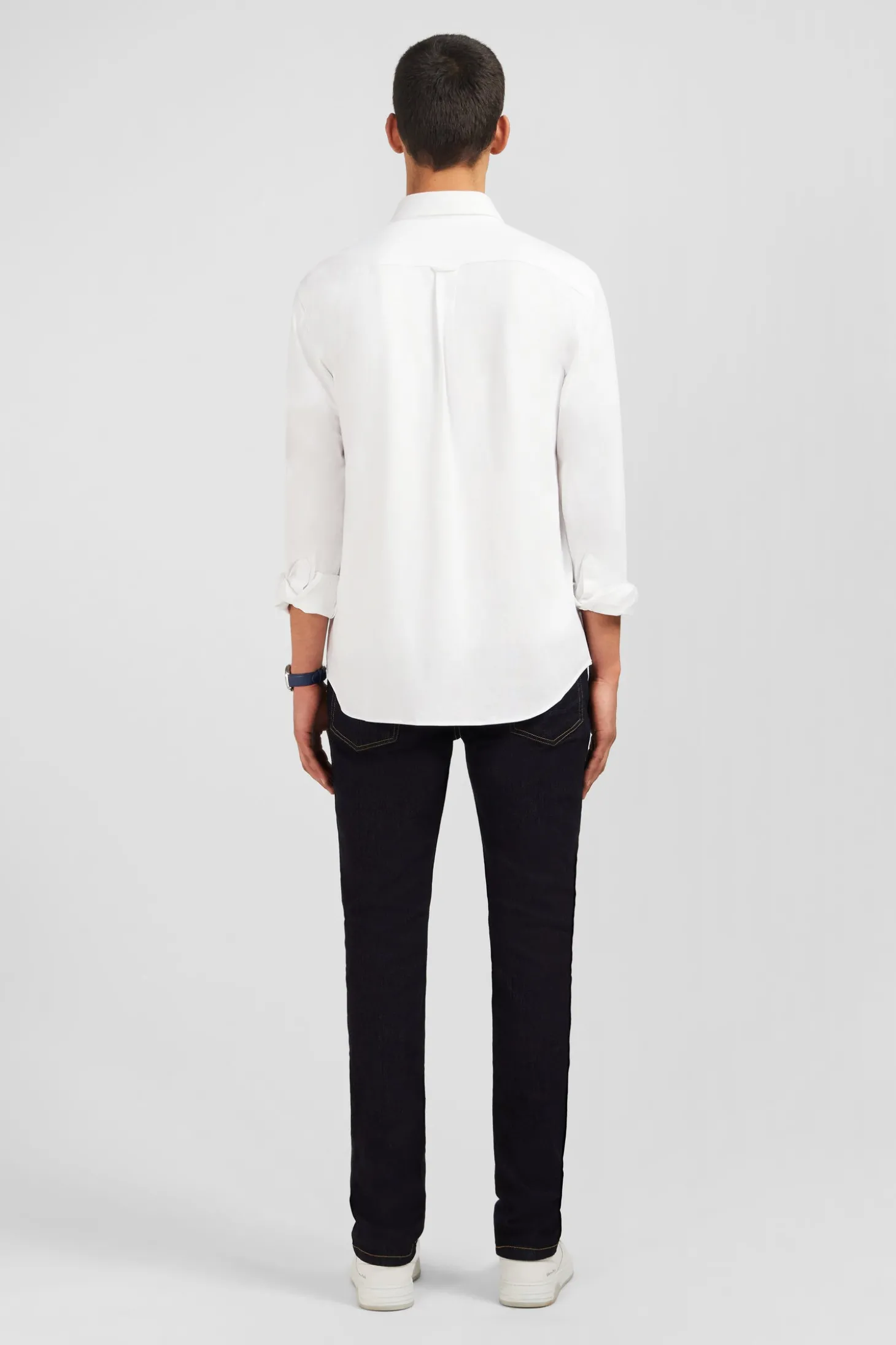Chemise en coton pinpoint blanc