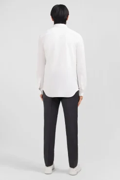 Chemise en coton pinpoint blanc