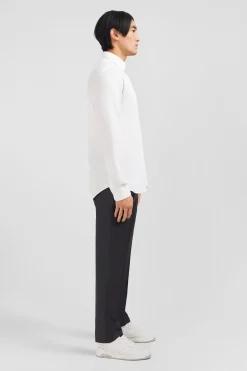 Chemise en coton pinpoint blanc