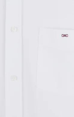 Chemise en coton pinpoint blanc