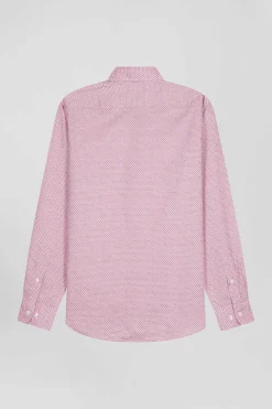 Chemise en coton rose coupe Slim