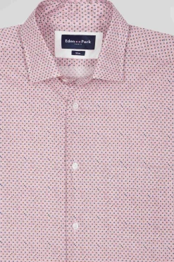 Chemise en coton rose coupe Slim