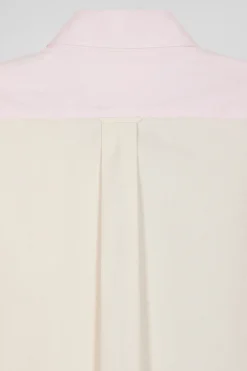 Chemise en coton tricolore ciel coupe Regular
