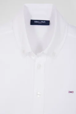 Chemise en coton uni blanche en coton oxford coupe Regular