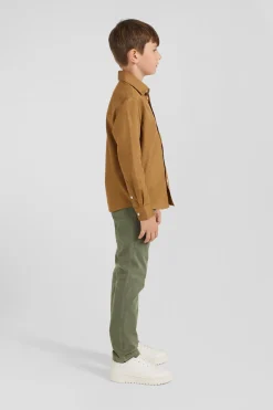Chemise en coton uni camel en coton oxford coupe Regular