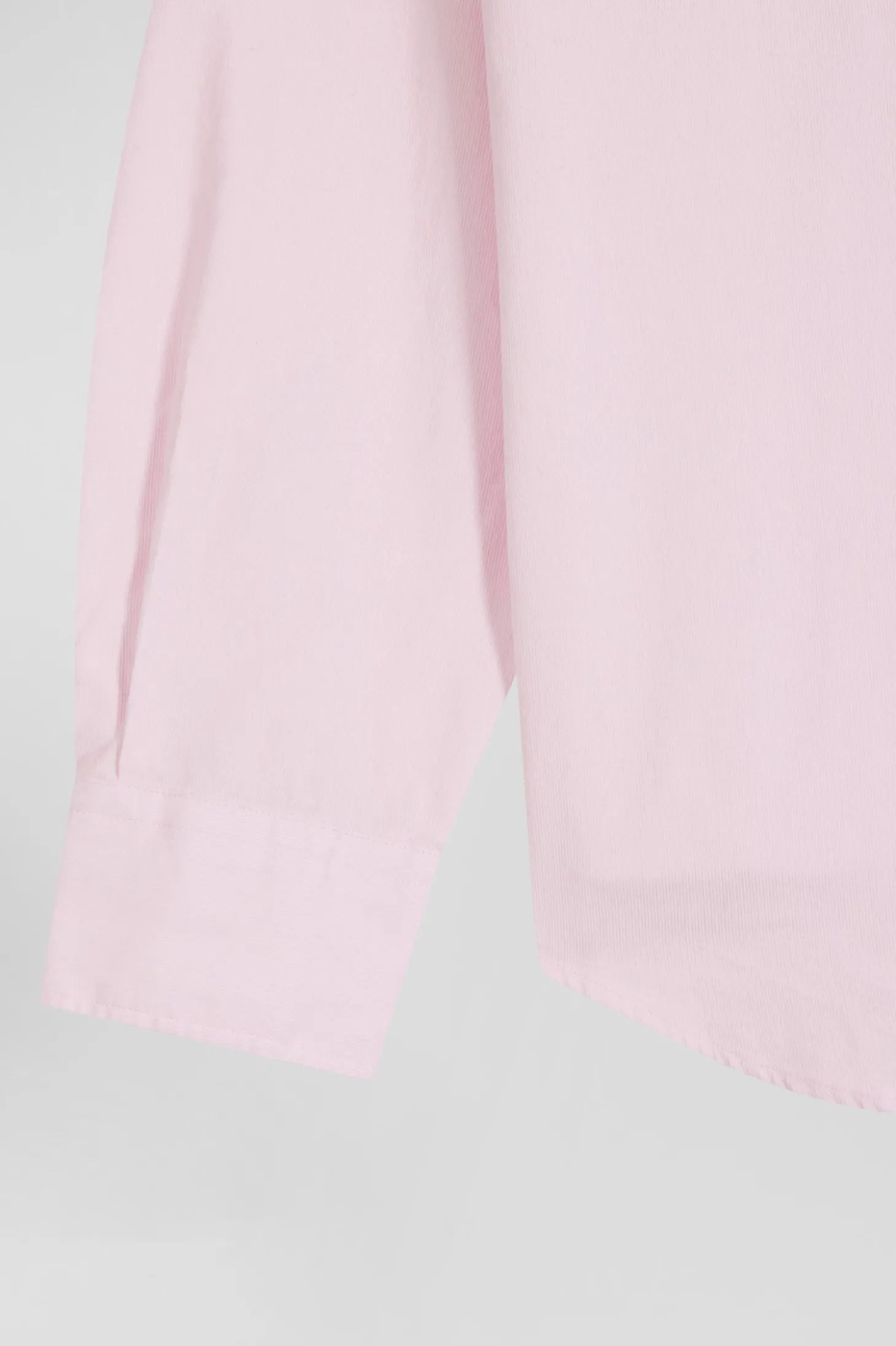 Chemise en coton uni rose col boutonné et poche poitrine coupe Regular