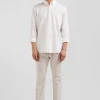Chemise en piqué coton unie blanche coupe Regular
