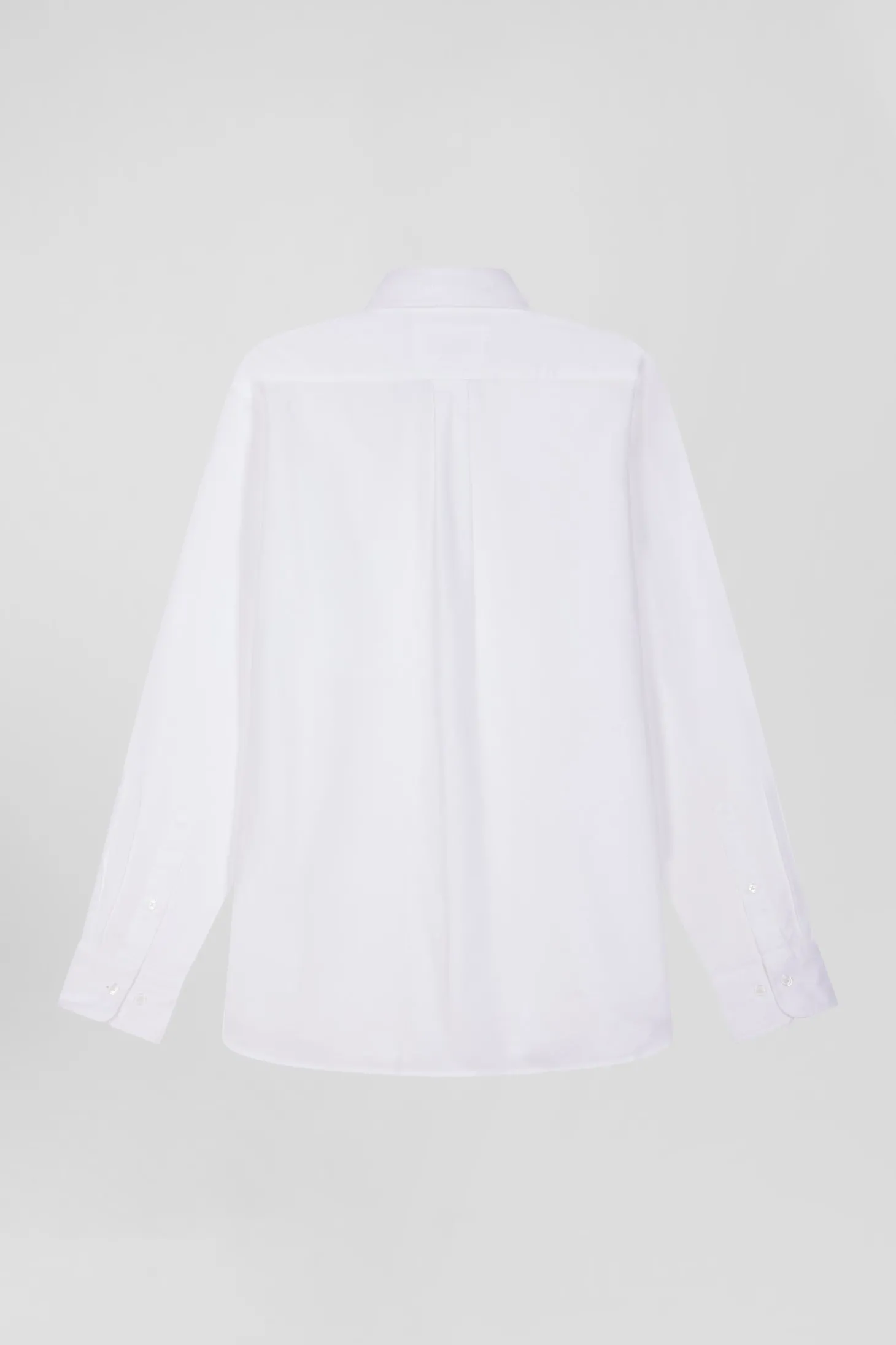 Chemise en piqué coton unie blanche coupe Regular