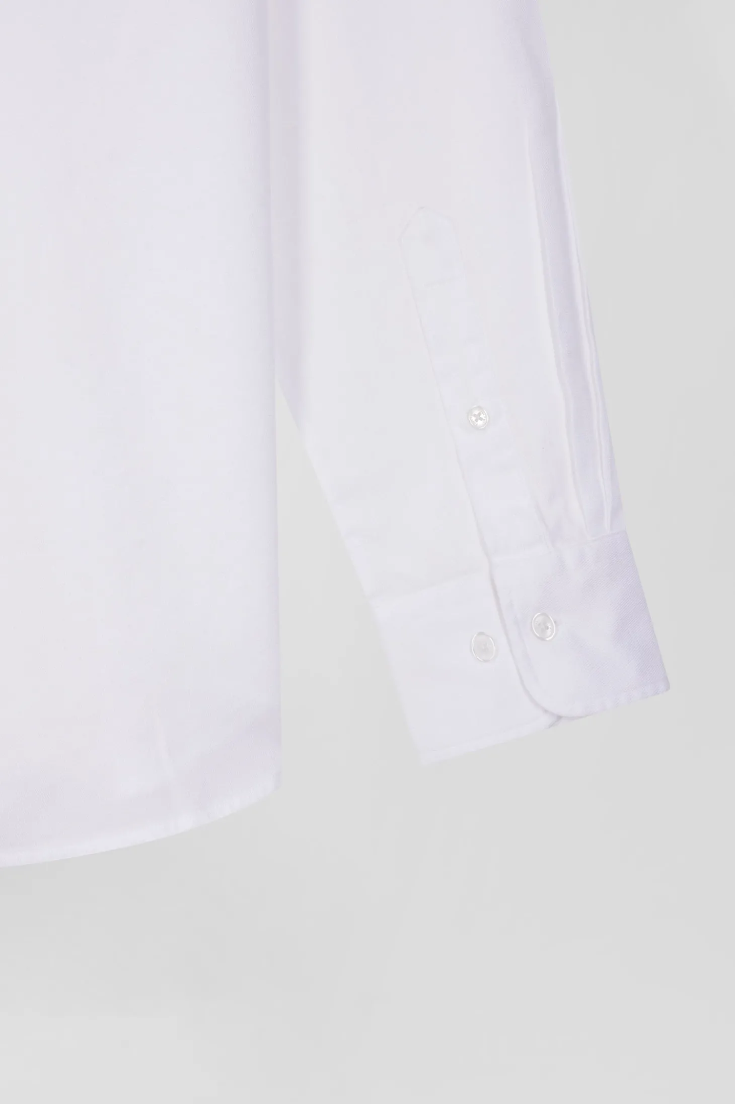 Chemise en piqué coton unie blanche coupe Regular