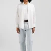 Chemise en popeline de coton blanche coupe Relaxed