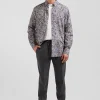 Chemise en popeline de coton écrue microimprimé floral coupe Regular