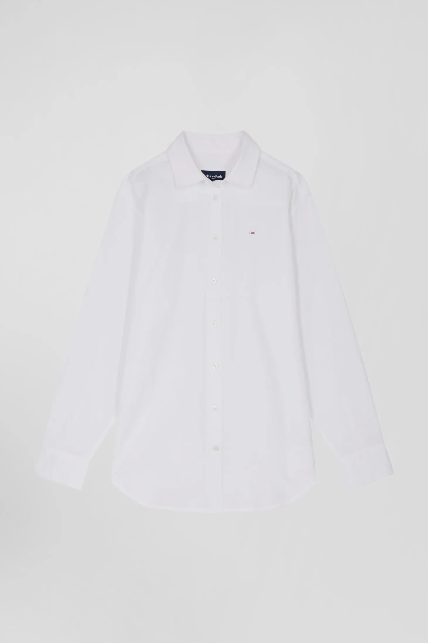 Chemise en popeline de coton blanche coupe Relaxed