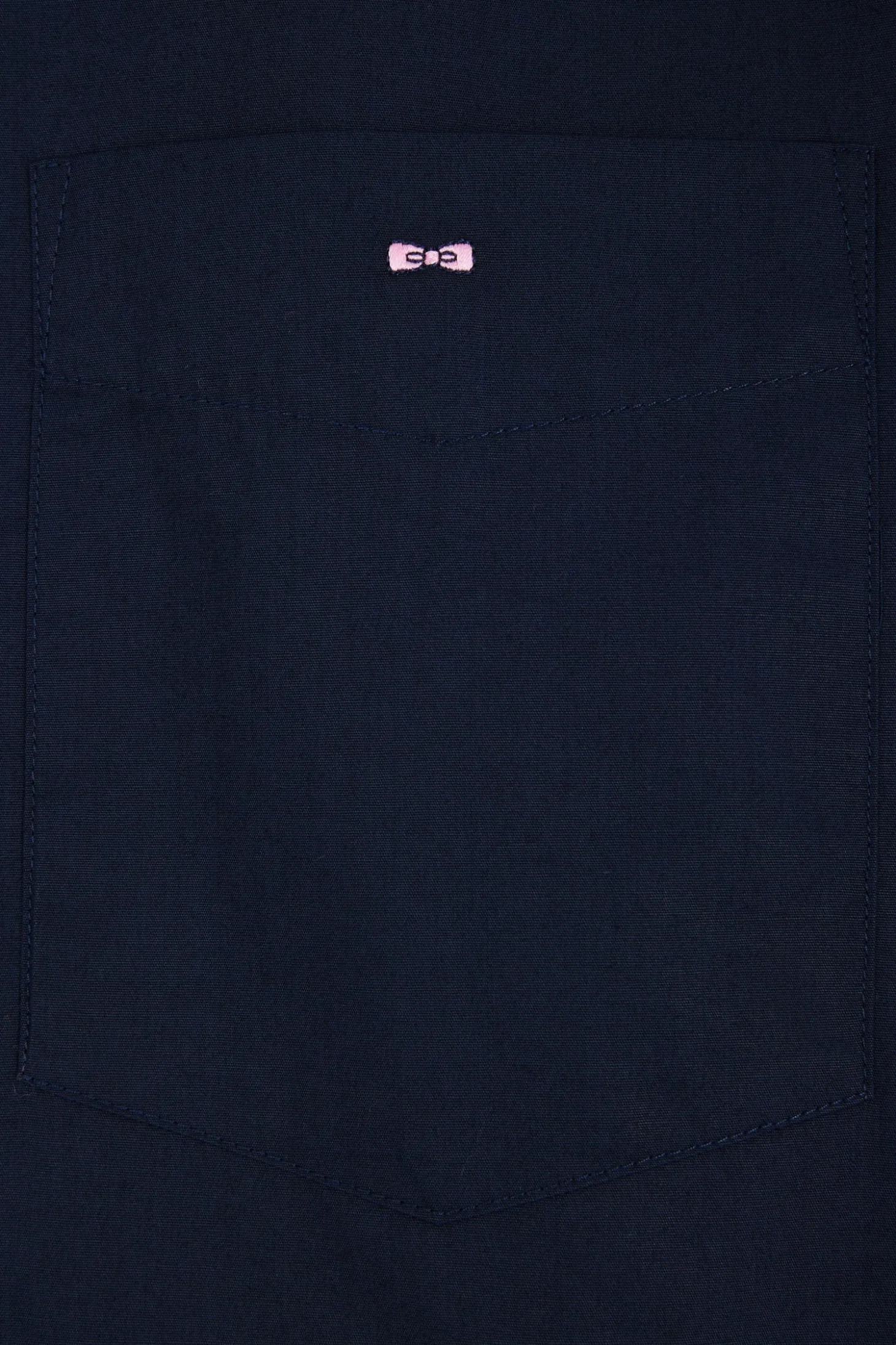 Chemise en popeline de coton bleu marine coupe Regular