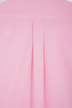 Chemise en popeline de coton rose coupe Regular