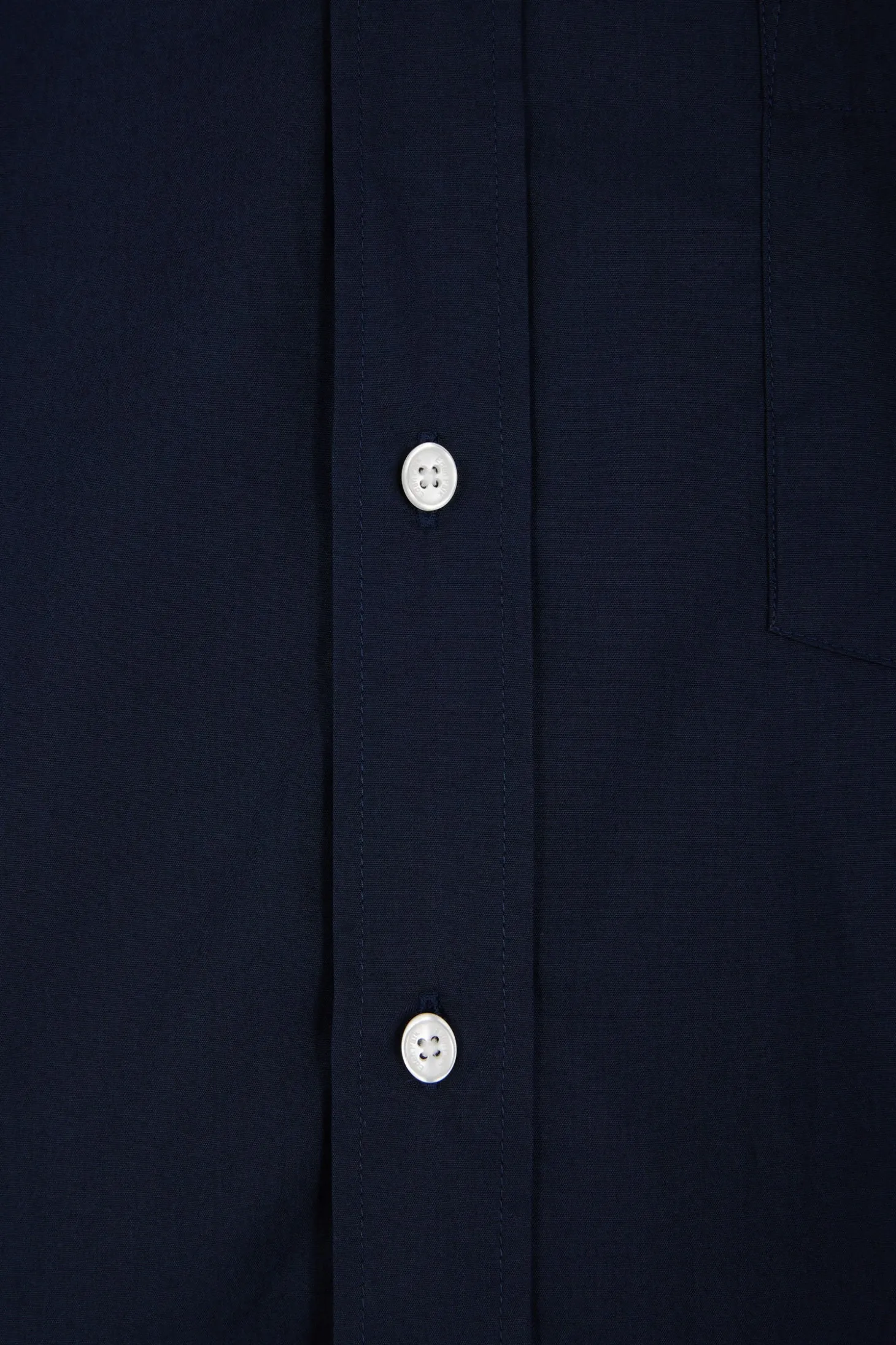 Chemise en popeline de coton bleu marine coupe Regular
