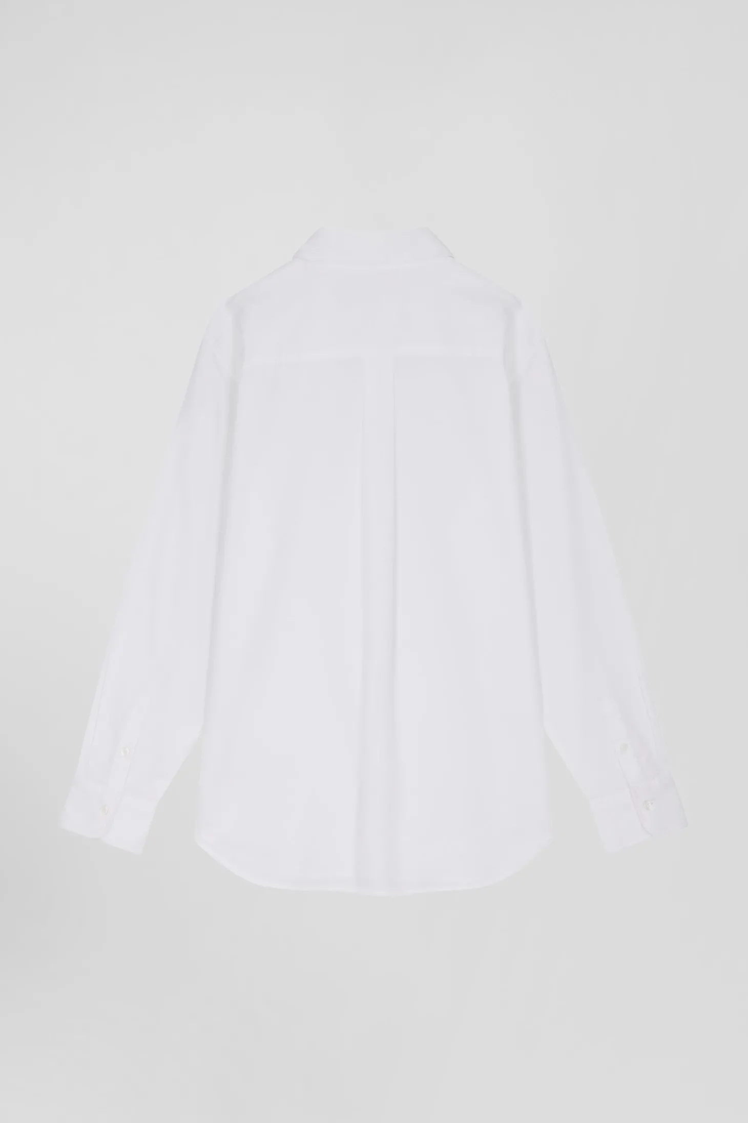 Chemise en popeline de coton blanche coupe Relaxed