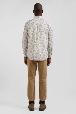 Chemise en popeline de coton imprimé floral coupe Regular