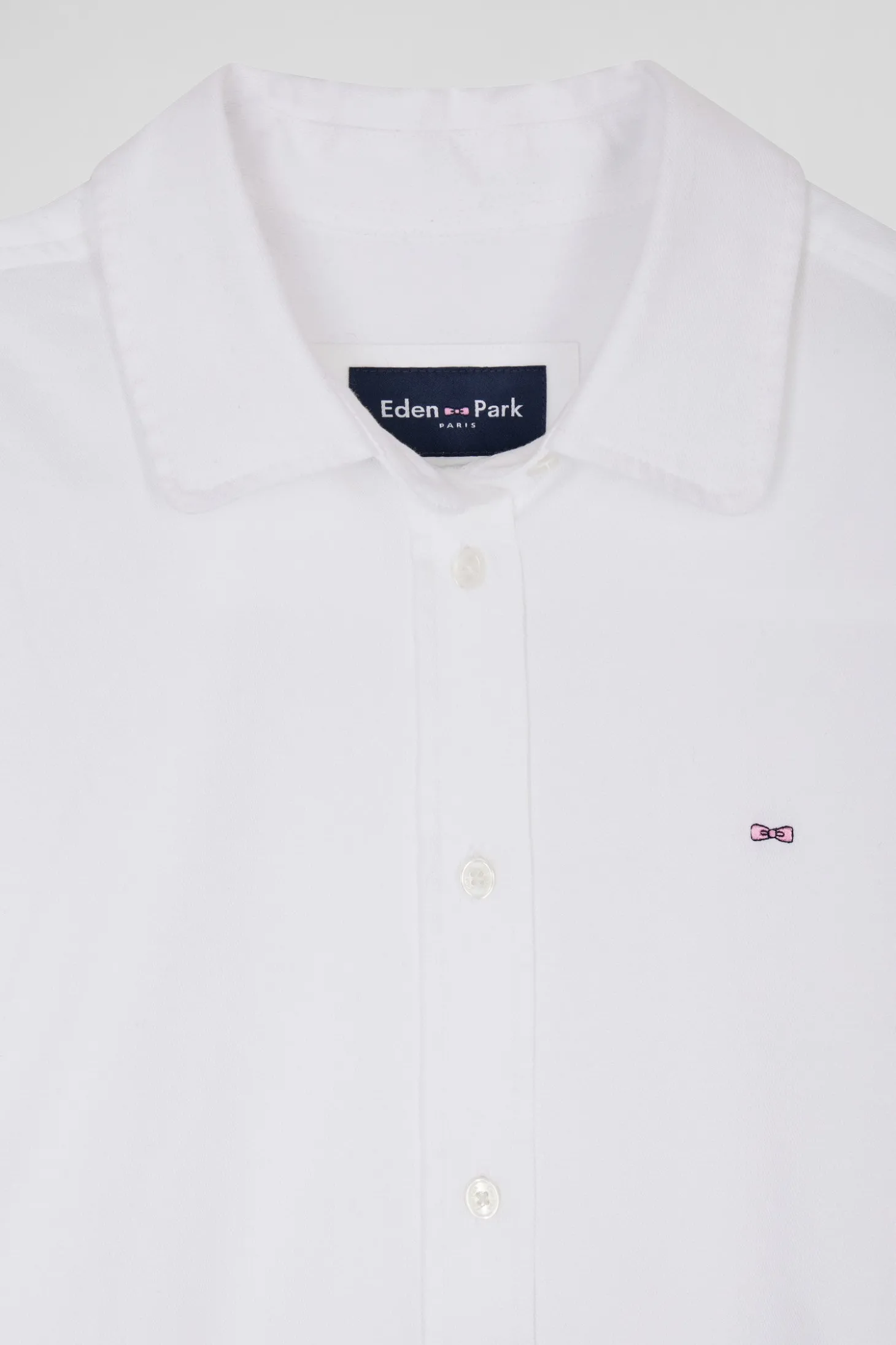 Chemise en popeline de coton blanche coupe Relaxed