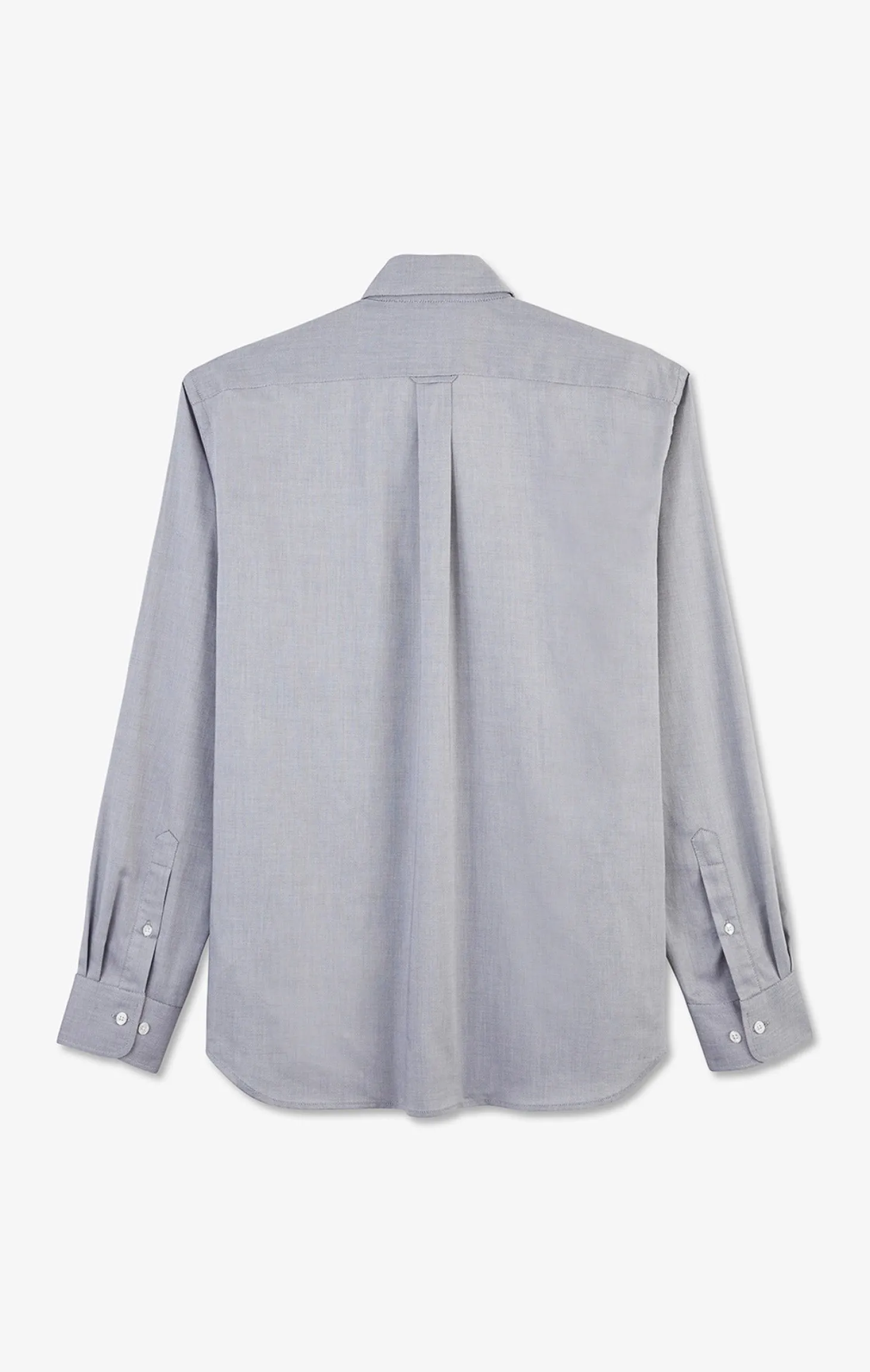 Chemise gris clair unie en coton