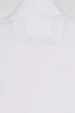 Chemise manches courtes en coton blanc coupe Regular