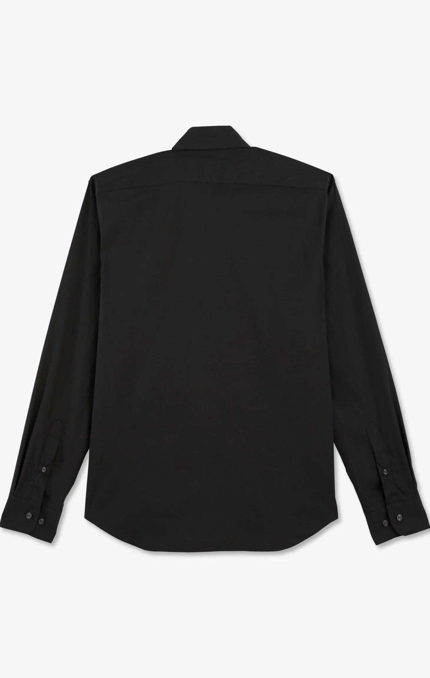 Chemise noir slim en popeline stretch