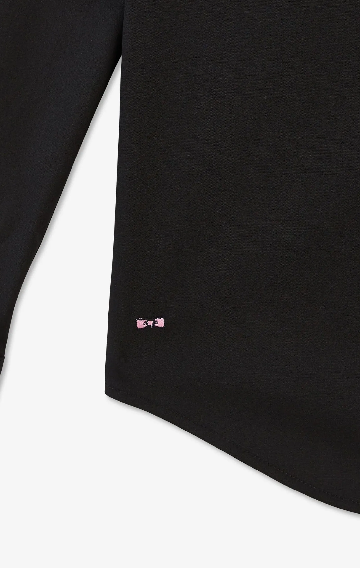 Chemise noir slim en popeline stretch