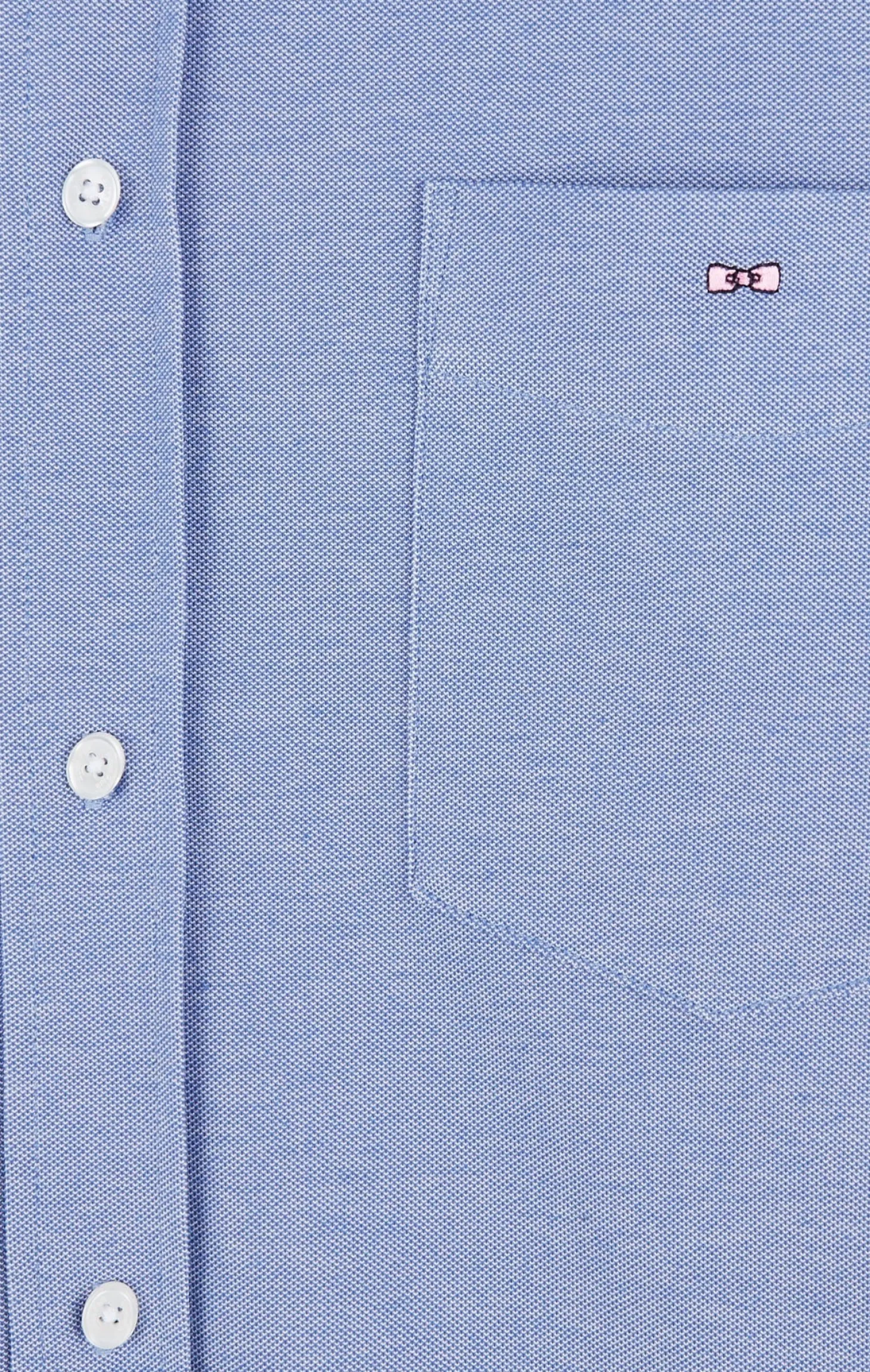 Chemise slim en coton pinpoint bleu