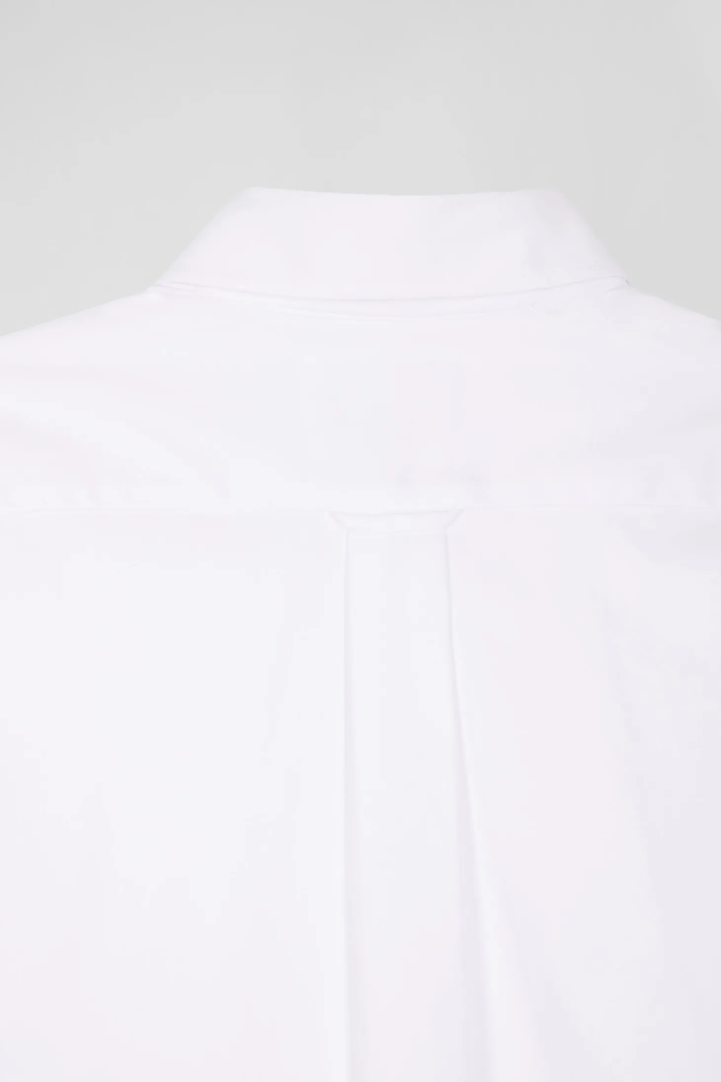 Chemise unie blanche en coton stretch mélangé coupe Regular