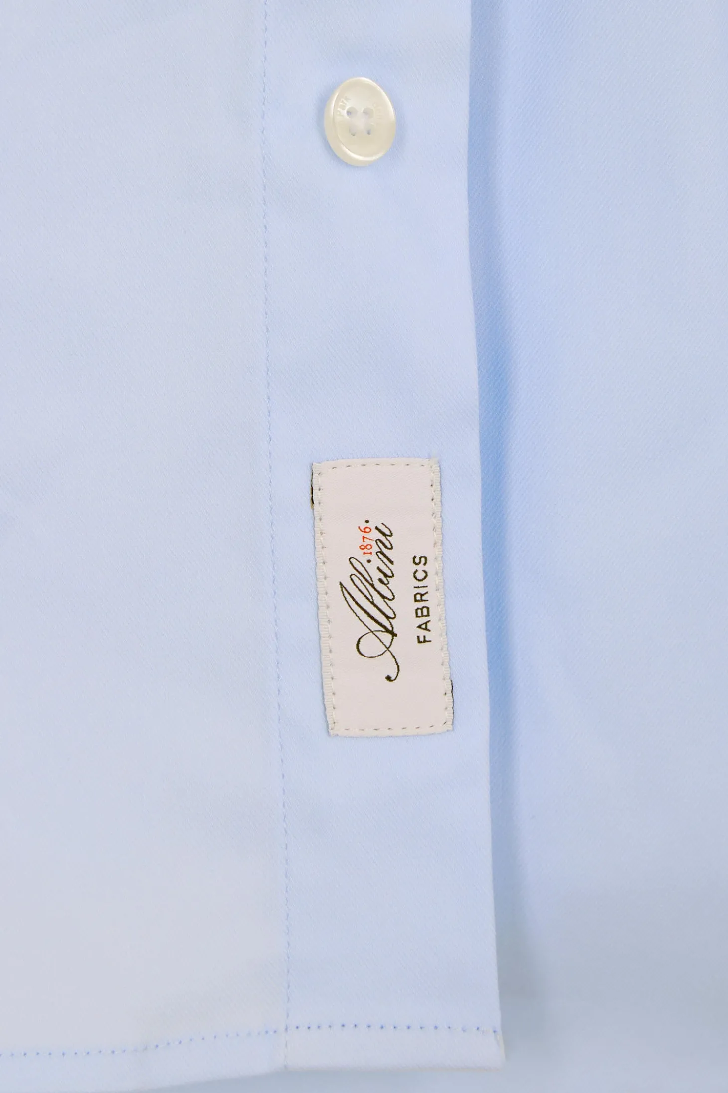 Chemise unie ciel en coton stretch mélangé coupe Regular